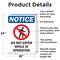 Signmission Do Not Enter While OSHA Notice Sign, Aluminum, 18in W x 24in L, 2PK OS-2PACK-NS-A-1824-V-11257 - alternate 7